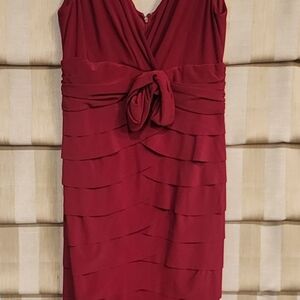 Chic Red Layered Mini Dress